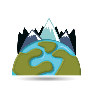 dünya çevre dağlar simgesini grafik Bakımı
