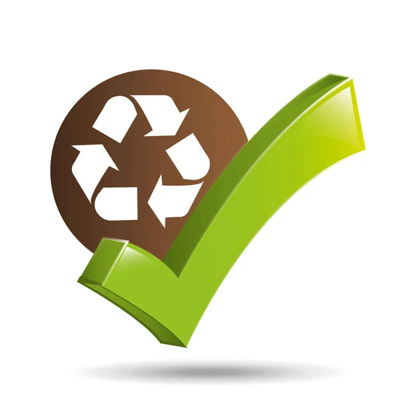 Concept ecological icon recycle — Stock Vector