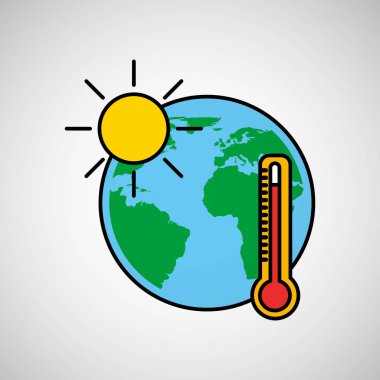 ısınma küresel çevre kavramı simgesi
