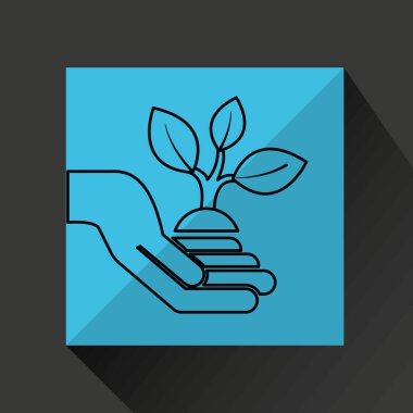 siluet eller çevre dostu bitki