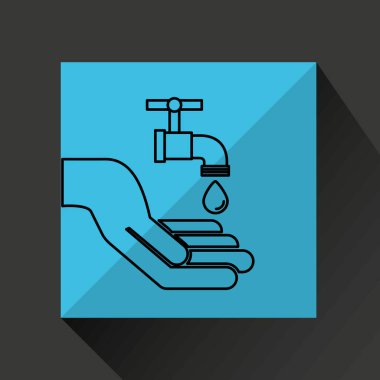 siluet eller çevre dostu su