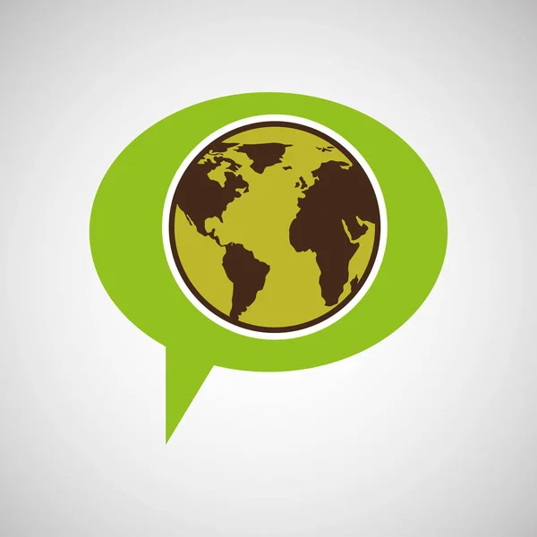 Symbool milieu globe afbeelding — Stockvector