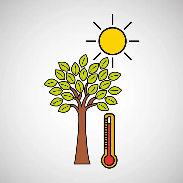 Réchauffement climatique environnement concept conception — Image vectorielle