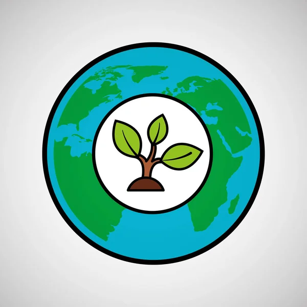 글로벌 생태 컨셉 디자인 — 스톡 벡터