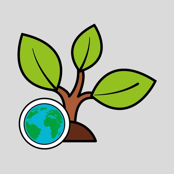 Globális ökológiai koncepcióterv — Stock Vector