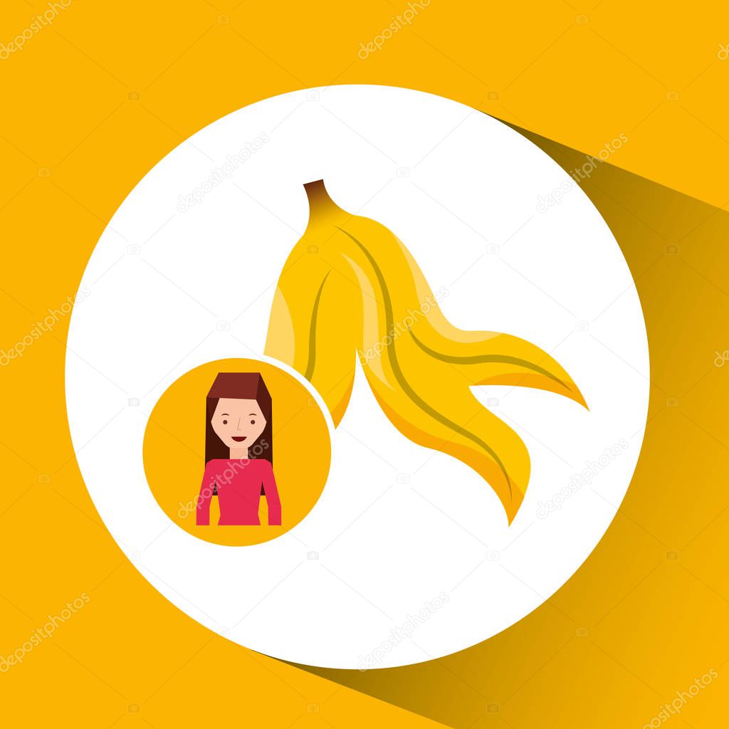 Adesivo Desenho de rabo de banana