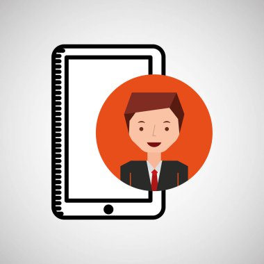 karakter el çizmek smartphone simgesi