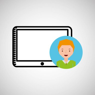 karakter el çizmek tablet simgesi tasarım