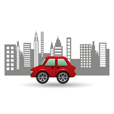 hatchback araba şehir arka plan tasarım