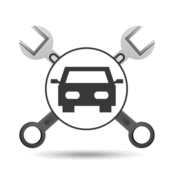 Concept réparation voiture outils icônes — Image vectorielle