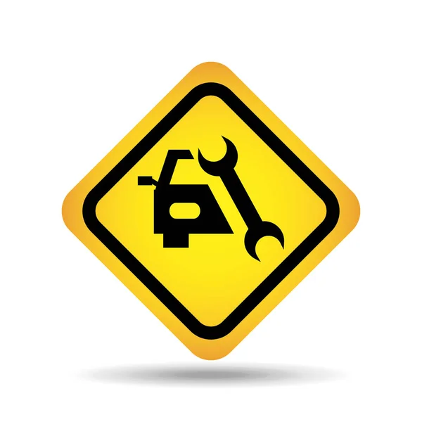 Traffic sign concept icon support car tool — Stock Vector