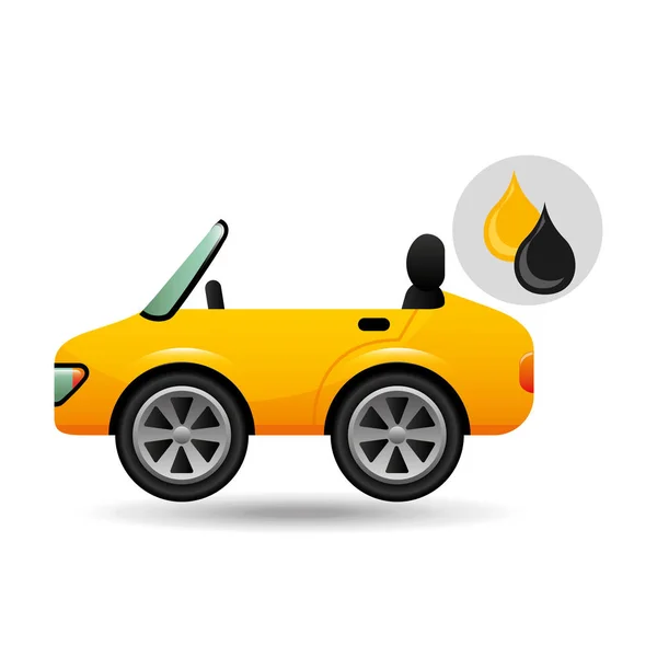 Esporte carro gota óleo gasolina — Vetor de Stock