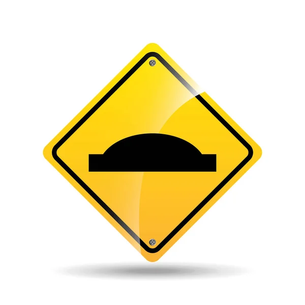 Road sign uneven icon design — Stock Vector