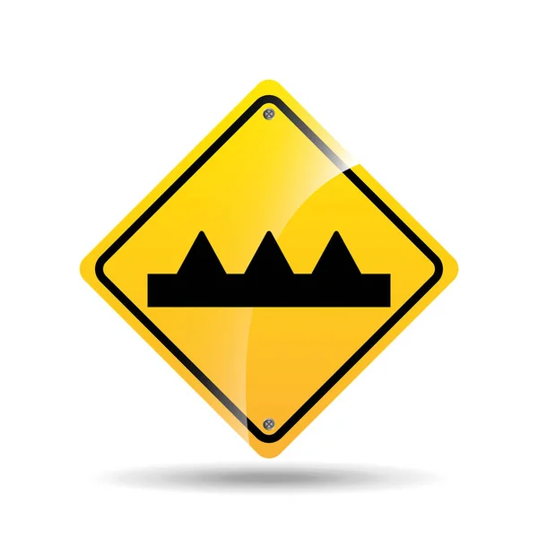 Signalisation routière icône d'avertissement conception — Image vectorielle