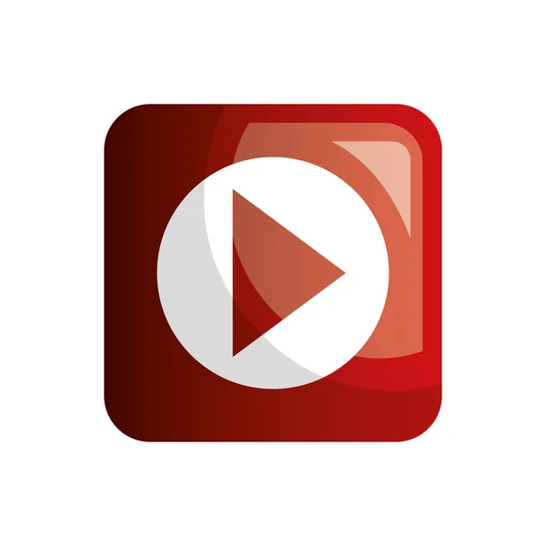 Reproductor multimedia icono aislado — Vector de stock