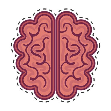 Beyin organı insan izole edilmiş simgesi