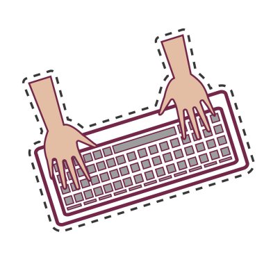 klavye bilgisayar izole kutsal kişilerin resmi