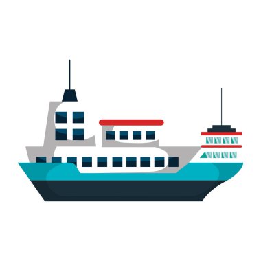 cruise gemi silueti izole simgesi