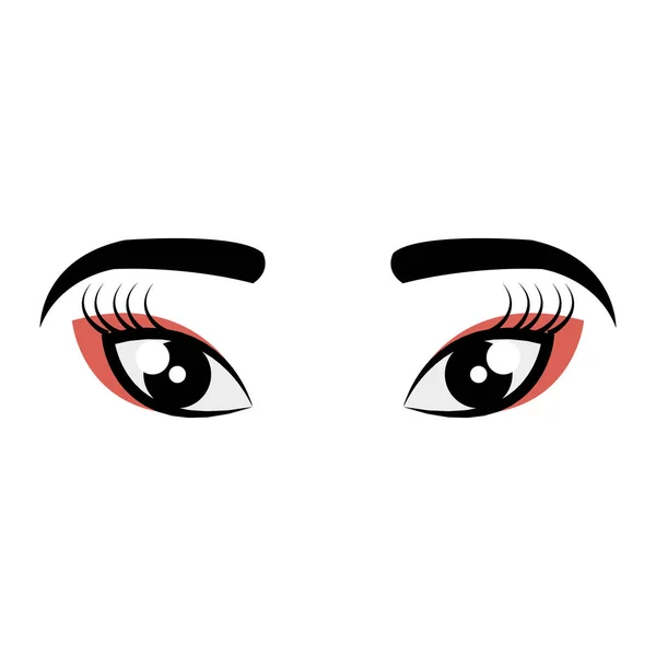 Ícone de vista de olhos de gueixa — Vetor de Stock