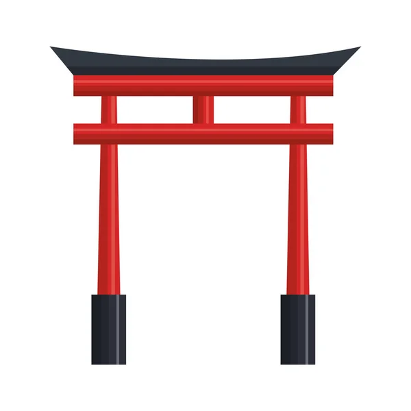 Portal japanese culture icon — Stock Vector