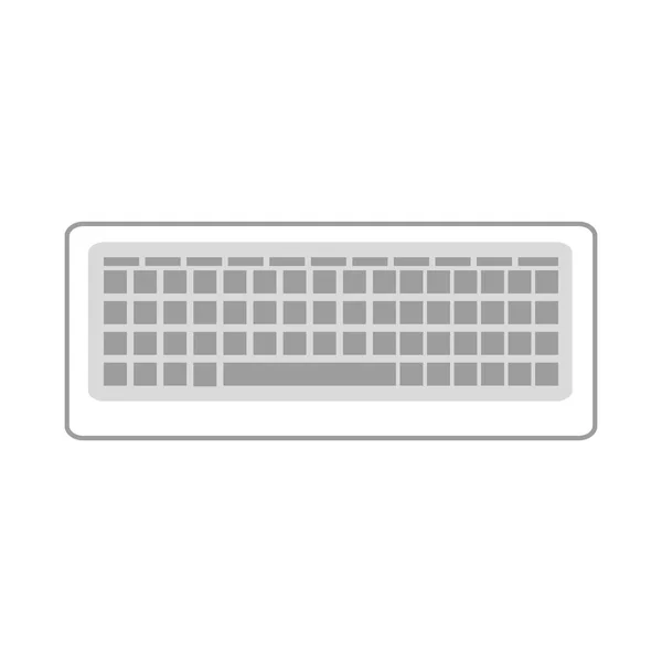 Ikona na białym tle klawiatury komputera — Wektor stockowy