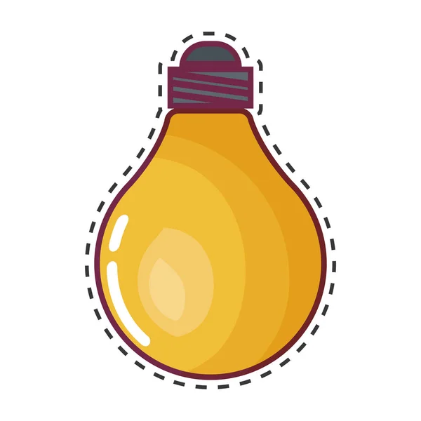 Bombilla iluminación educación icono — Vector de stock