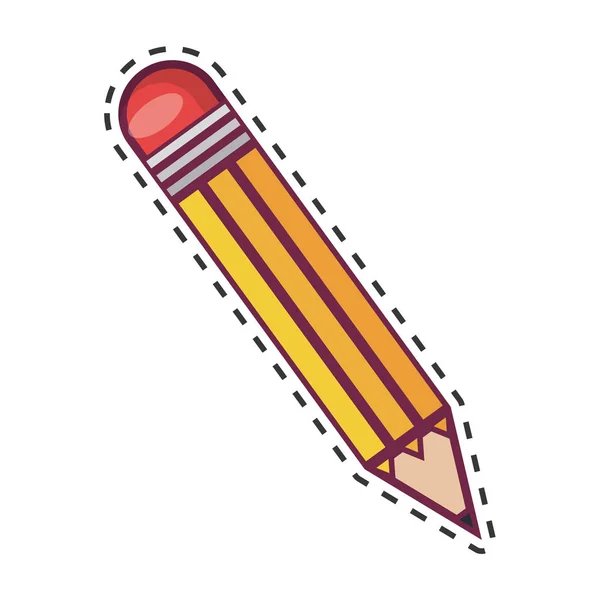 Олівець школа постачання ізольовані значок — стоковий вектор