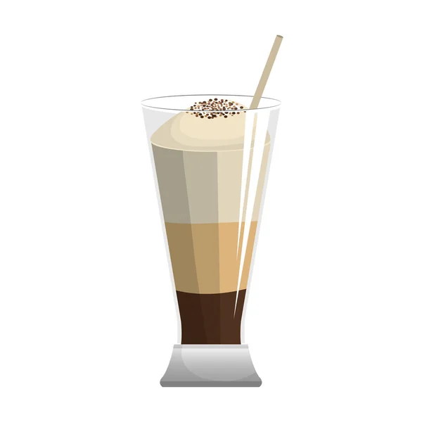 Délicieux café glacé isolé — Image vectorielle