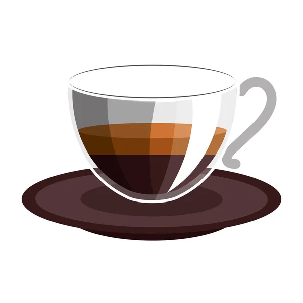 Вкусный кофе напиток изолированный значок — стоковый вектор