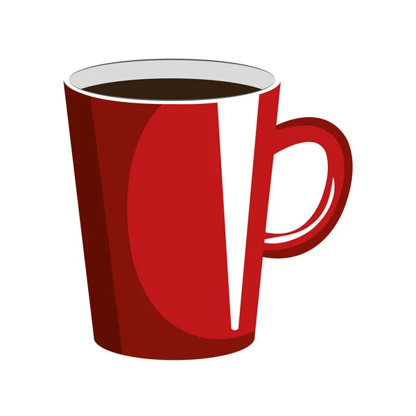 Delicioso café bebida aislado icono — Vector de stock