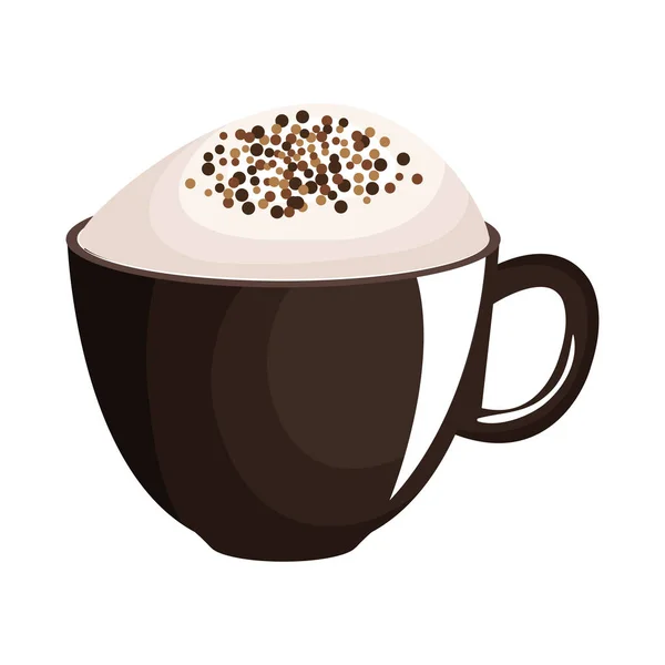 Delicious coffee drink isolated icon — Stock Vector