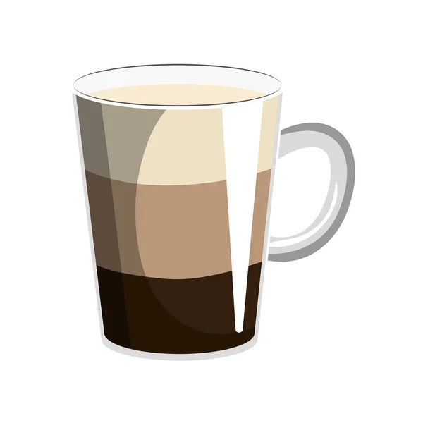 Heerlijke koffie drinken geïsoleerde pictogram — Stockvector