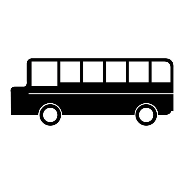 Otobüs Ulaşım siluet simge — Stok Vektör