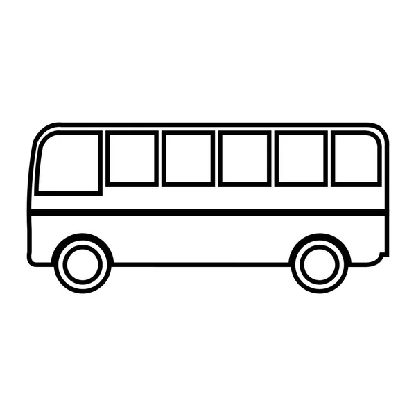 Bus transport silhouette icon — Stock Vector