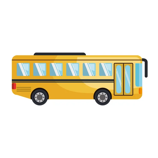 Bus transport silhouette icon — Stock Vector