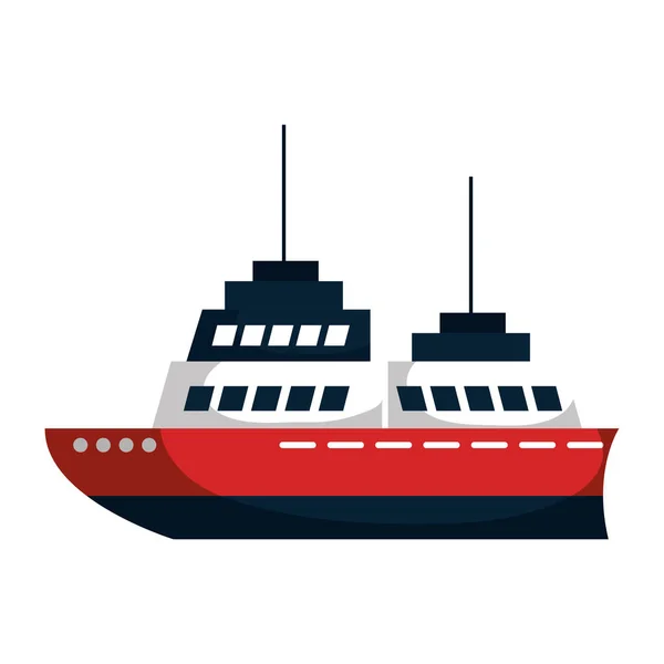 Crucero silueta icono aislado — Vector de stock