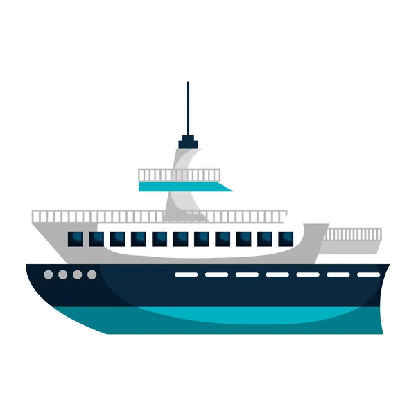 Cruise ship silhouette isolated icon — Stock Vector