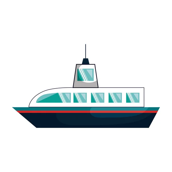 Cruise schip silhouet geïsoleerde pictogram — Stockvector