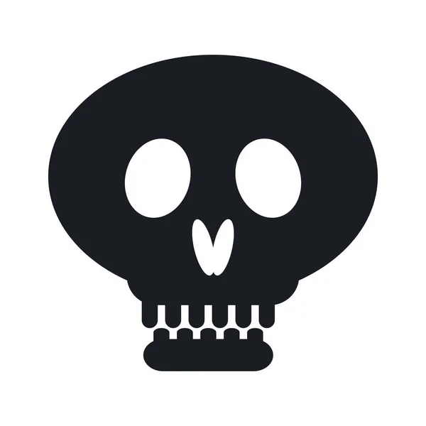 Pirate skull isolated icon — Stock Vector