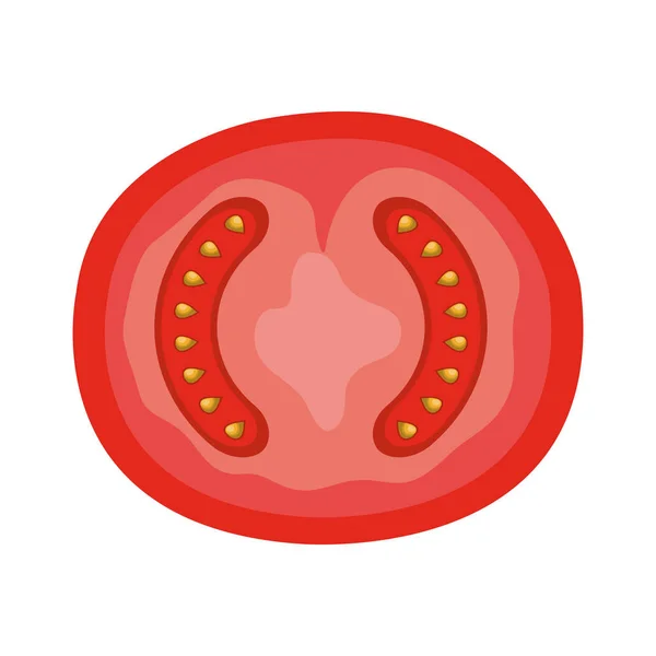 Tomates légumes frais icône isolée — Image vectorielle