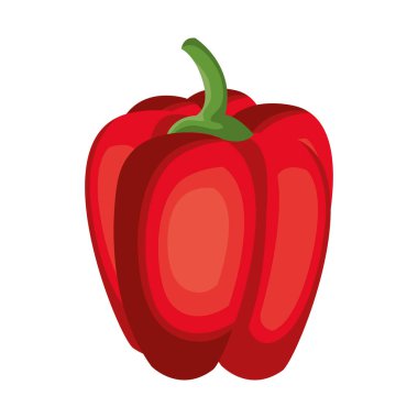 paprica taze sebze izole simgesi