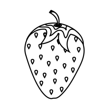 çilek taze meyve izole simgesi