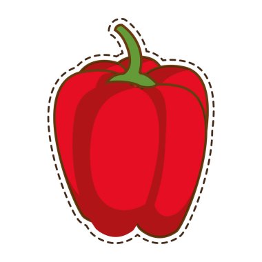 paprica taze sebze izole simgesi