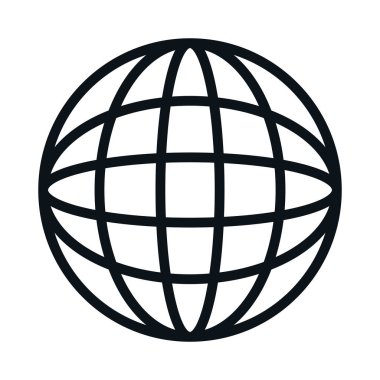 Küre gezegen izole simgesi