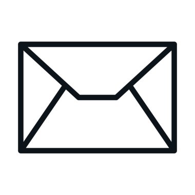 Zarf mektup izole simgesi