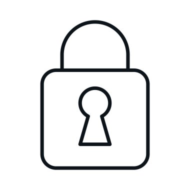 güvenli asma kilit güvenlik izole simgesi