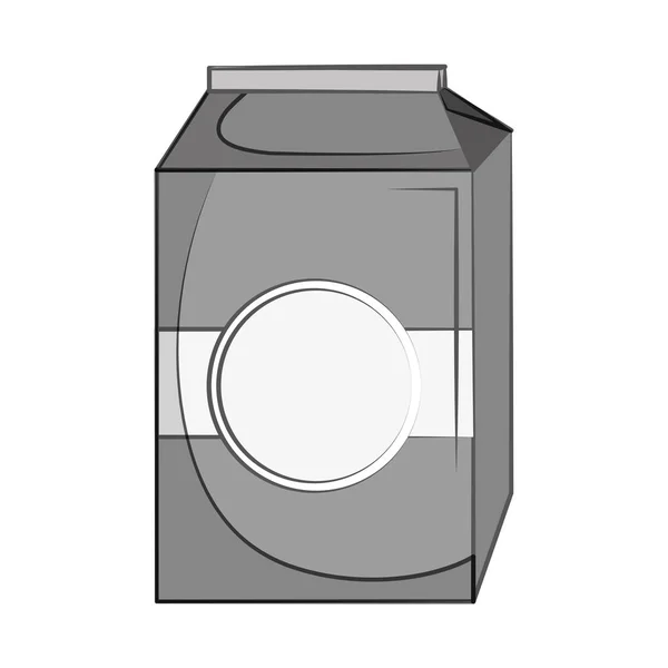 Milk box carton isolated icon — Stock Vector