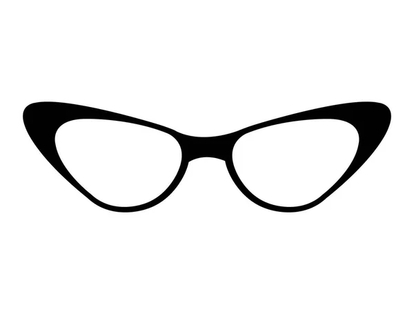 여자 안경 고립 된 아이콘 — 스톡 벡터