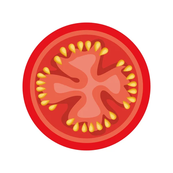 Pomodoro fresco verdura isolata icona — Vettoriale Stock