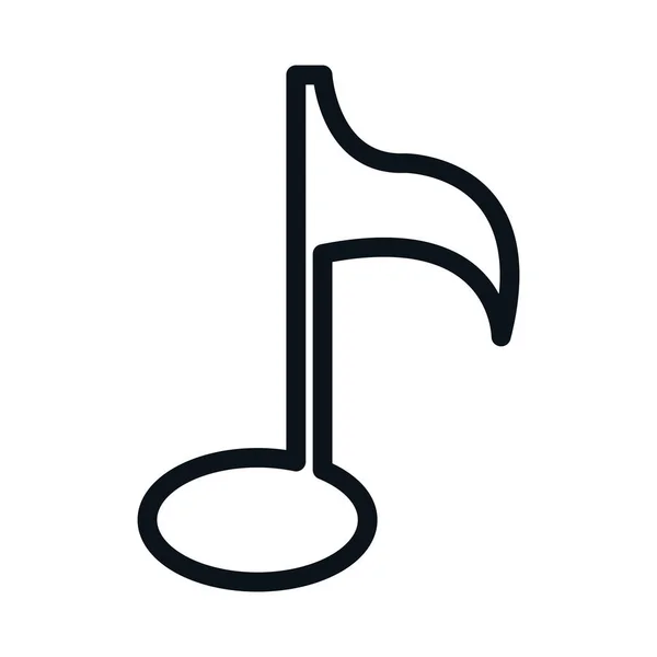 Music note isolated icon — стоковый вектор